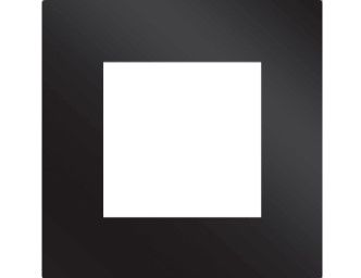 CAME 67900180 PLV2M BK BLACK GLASS PLATE 2 MODULES