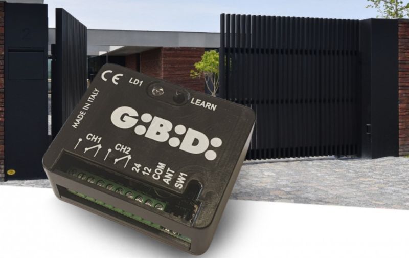 GIBIDI AU02570 RICEVITORI RADIO 2 CANALI MULTIMARCA COMPATIBILI DRS4335 RX 2CH 433MHZ UNIVERSALE 12-24VAC/DC