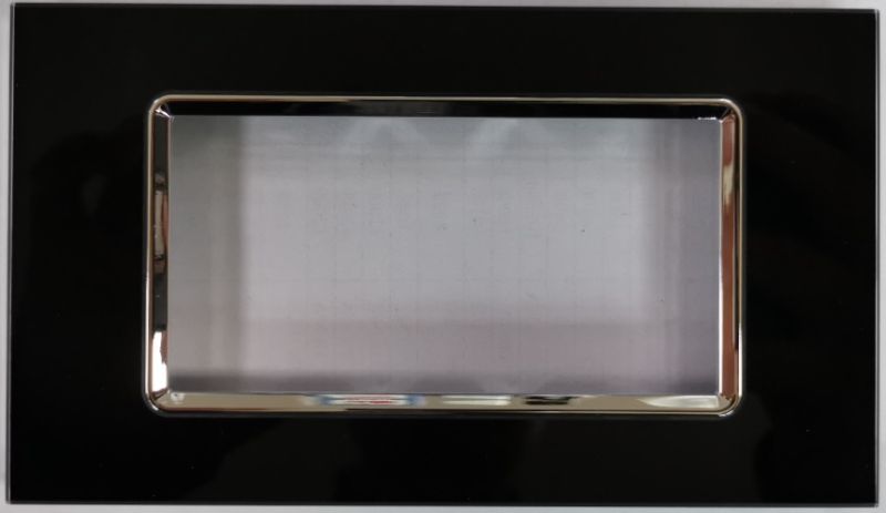 MAPAM 5004BL-2 Placca Vetro Joy 5004BL-2 4P Nero