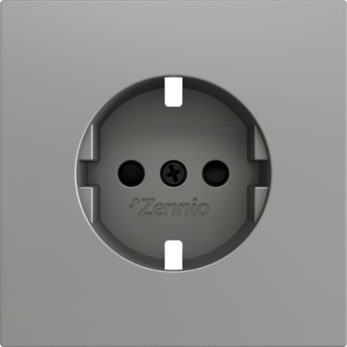 ZENNIO ZS70CSCSS ZS70. Screwless Schuko socket cover 70x70 mm - Silver
