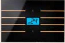 BLUMOTIX BX-F-RKBGT-GOLD QUBIK LINE Glass Thermostat Cover 8 Buttons 120X80mm