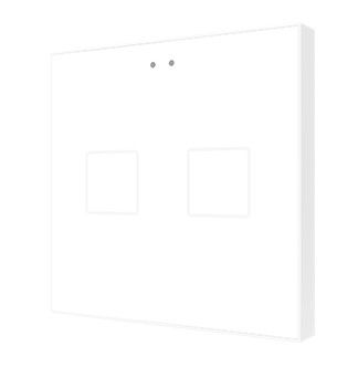 ZENNIO ZVIF2V2GW ZVIF2V2GW Flat 2 v2 Backlit capacitive touch switch, 2 buttons, gloss white