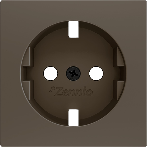 ZENNIO ZS55CSCSM ZS55. Schuko screwless socket cover 55x55 mm - Moc
