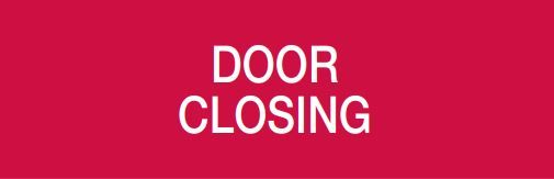 COOPER CSA FIRE CSA0866A 50XX SERIES WORDING “DOOR CLOSING”
