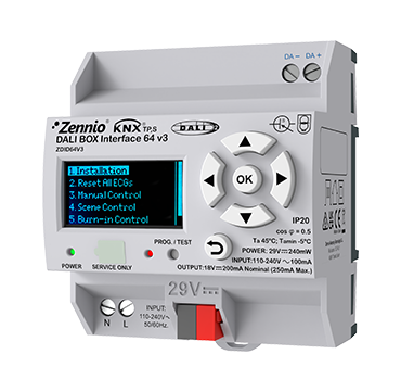 ZENNIO ZDID64V3 DALIBOX Gateway DALI 64, v3