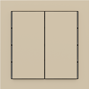 EKINEX EK-T2R-FBL Kit of 2 Linea 71 rectangular vertical buttons (30X60) in ebeige luxor