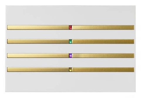 BLUMOTIX BX-RKW-GOLD QUBIK KNX multifunction keyboard in rectangular ABS