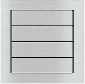 EKINEX EK-T4R-GBQ Kit of 4 Linea 71 horizontal rectangular buttons (60x15) Color Aluminum