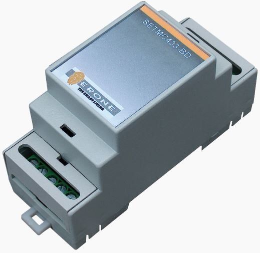 CDVI SETMC433BD 4-channel radio transmitter on DIN rail