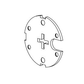 NICE 856.38.00 White adapter disc with cross hole for Acmeda S45 rollers