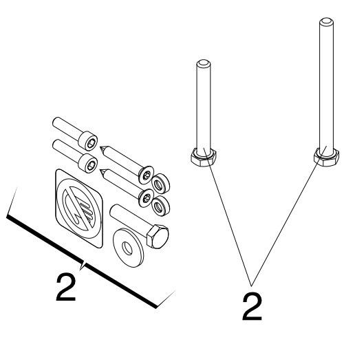 FAAC SPARE PARTS 63000937 SCREWS AND ARMS A952