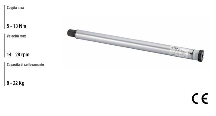 FAAC 130002 TM 35 10/14 TUBULAR MOTOR