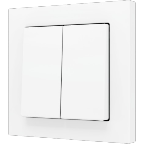 ZENNIO ZS552PB4MW ZS55. Double Soft push button for 4 binary inputs