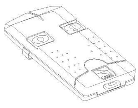 CAME SPARE PARTS 119RIR313 TRANSMITTER SHELL - TOP-302A