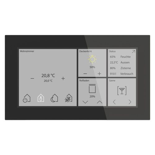 MDT BE-GTS06TS.01S 6-inch Smart secure KNX keyboard, glass, black