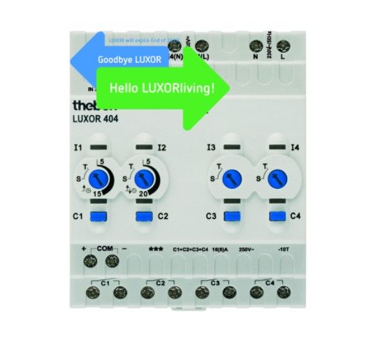THEBEN 4040000 LUXOR 404 4-CHANNEL SWITCHING MODULE.