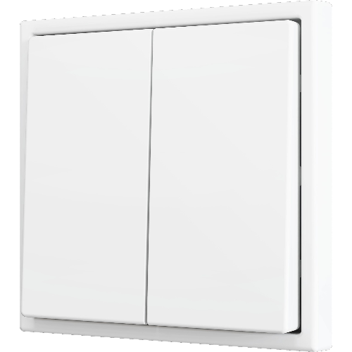 ZENNIO ZS702PB4MW ZS70. Double Soft push button for 4 binary inputs