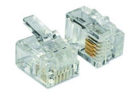 NICE OVA2 Connettori RJ14 tipo 6/4, per cavo piatto a 4 conduttori