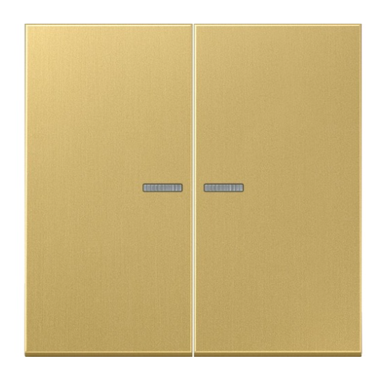 JUNG ME10921STRFC KNX RF push button, 2 channels, classic brass