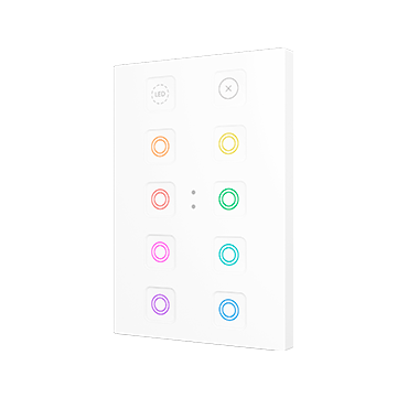 ZENNIO ZVITRXL10W Tecla RGB XL 10. Pulsante capacitivo in PC-ABS - 1