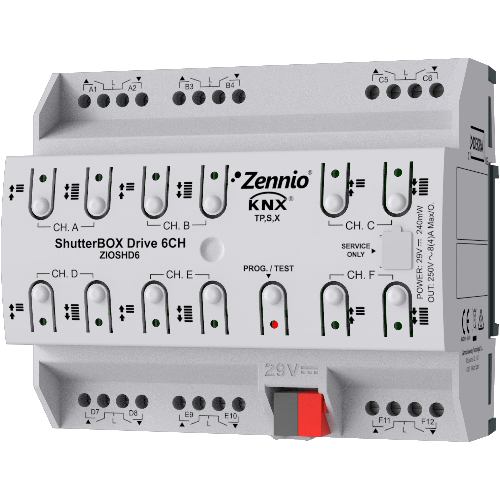 ZENNIO ZIOSHD6 ShutterBOX Drive 6CH