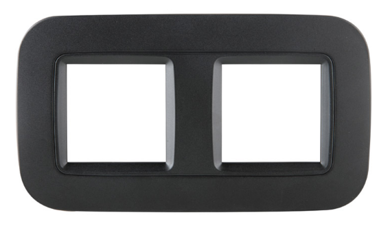 EELECTRON SK05A03ACC 2-MODULE DOUBLE ELECTA PLATE, MATT BLACK