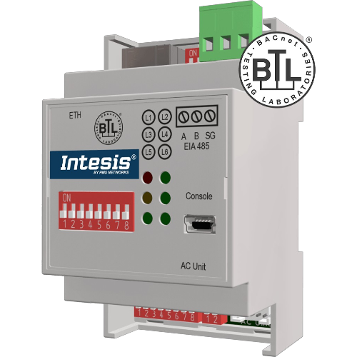 INBACDAI001I000 Intesis Gateway Daikin Residenziale a BACnet IP o MS/TP — 1 Unità Interna — Connessione via connettore S21