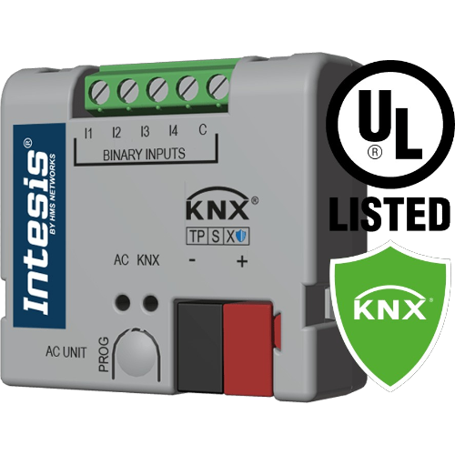 INKNXMIT001I200 Gateway Intesis KNX Data Secure Mitsubishi Electric a KNX — Domestic / Mr Slim / City Multi / Lossnay