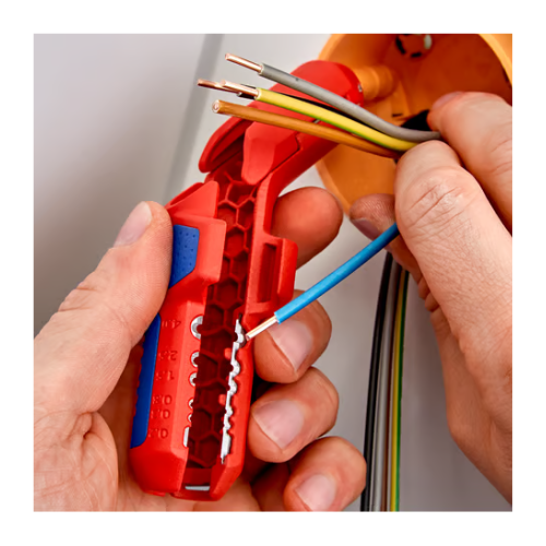 KNIPEX 16 95 02 SB ErgoStrip Utensile spelacavi, mancino