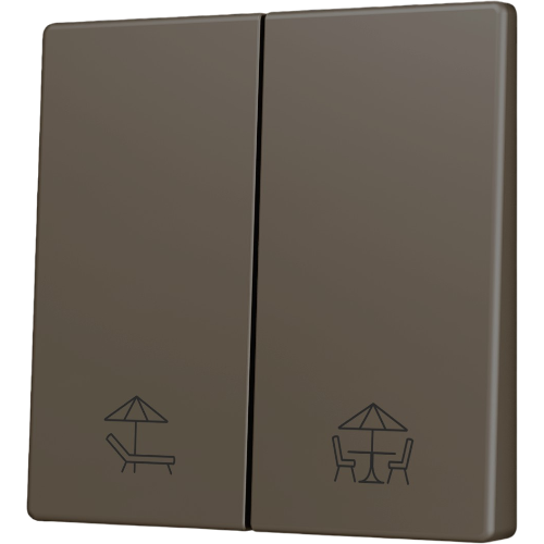 ZENNIO ZS55CSOFT22MC ZS55. Cover for Double KNX Soft push button - Mocha
