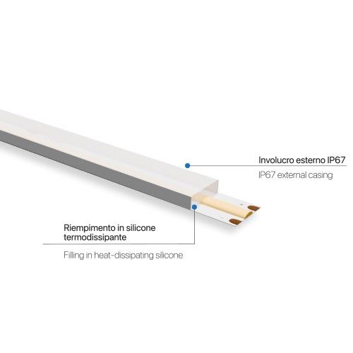 LEDCO SLC30LBH67/10 STRIP LED COB 60 W 24Vcc LUCE 2700K IP67 10 MT