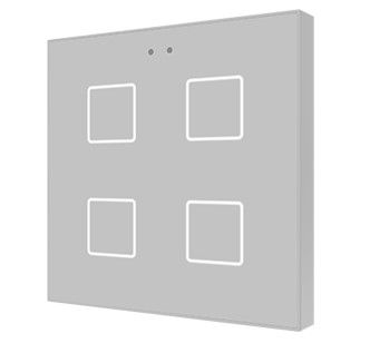 ZENNIO ZVIF4VTS ZVIF4VTS  Flat 4 vT Backlit capacitive touch switch, 4 buttons, silver