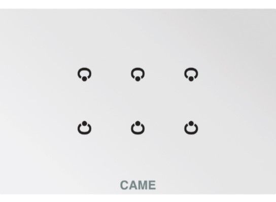 CAME 67600510 OH/6ITC WH MOD.6 ING.ON WHITE PLATE