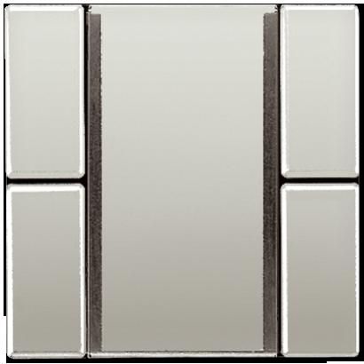 JUNG ES2072NABS 2-channel pushbutton sensor - Standard for KNX bus coupler 2070U - 40FW wall-mounted radio transmitter - metal models - stainless steel