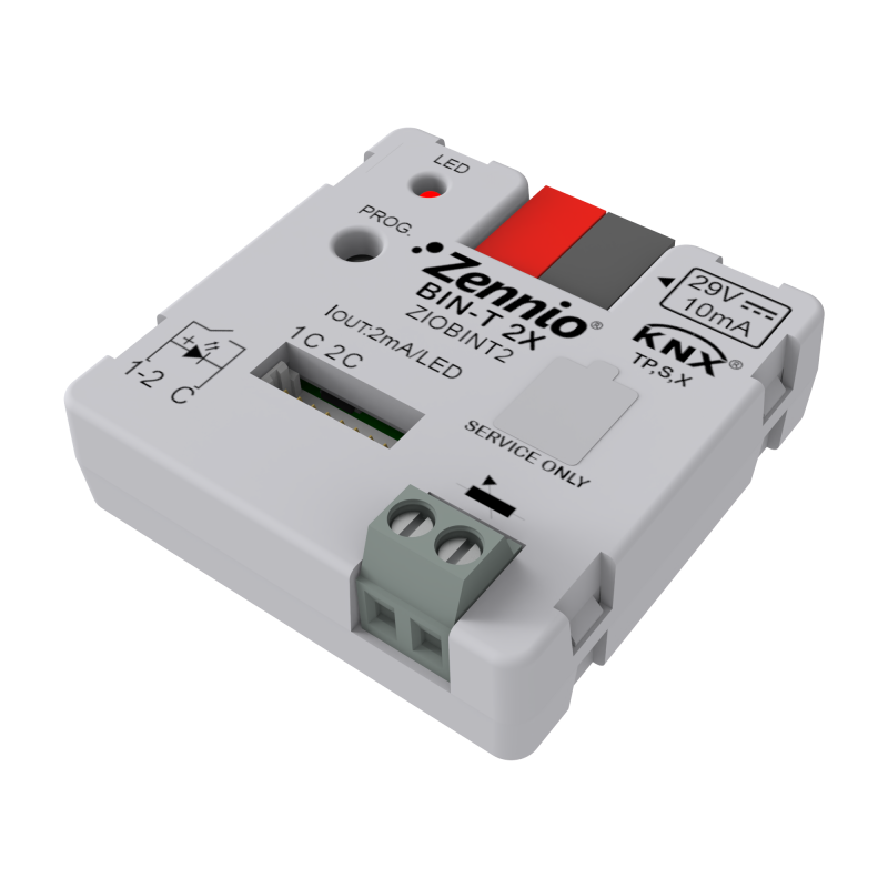 ZENNIO ZIOBINT2 BIN-T 2X. Universal Interface 2 binary inputs/LED
