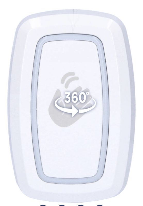 CDVI TTHS2641E1B 1-channel white touch radio transmitter