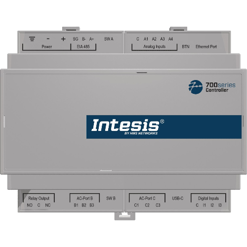 INTESIS IN780CTR0XSO000 Cascade controller with 4AI, 3DI, 1DO and Modbus T