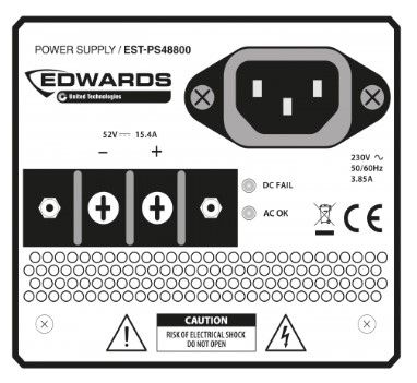 ARITECH FIRE EST-PS48800 Power supply unit. Primary voltage 230Vac/48Vcc 800W