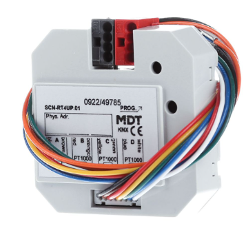 MDT SCN-RT4UP.01 Regolatore di temperatura / sensore 4 volte, montato in superficie per automazione domestica KNX