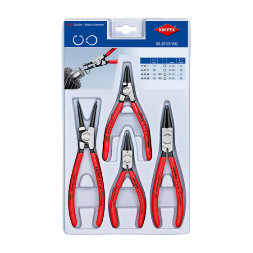 KNIPEX 00 20 03 V02 Assort. di pinze per anelli di sicurezza