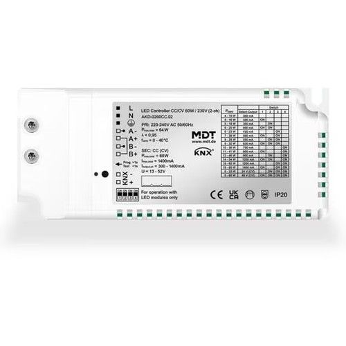 MDT AKD-0230CC.02 Univ. 2can.,30W, 230V LED controller