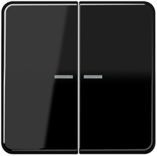JUNG CD10921STRFSW KNX RF push button, 2 channels, black