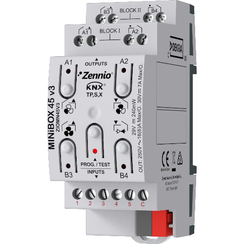 ZENNIO ZIOMN45V3 MiniBox 45V 3-4out, 16A/5 in AD