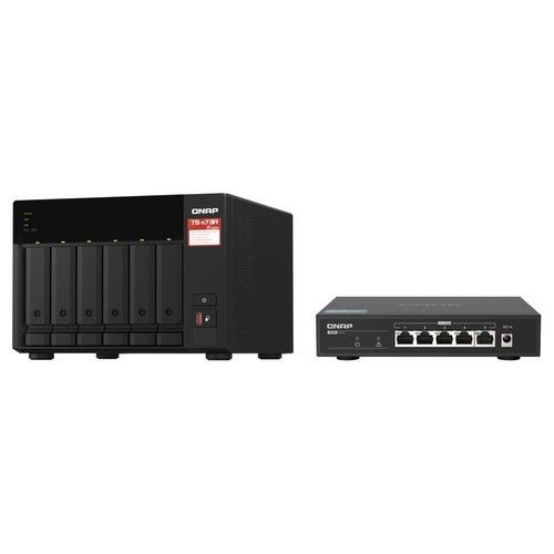 QNAP TS-673A-SW5T BUNDLE TS-673A-8G + QSW-1105-5T