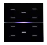 EELECTRON 9025GL10B03 9025 KNX CAPACITIVE BUTTON, BLACK GLASS 10 CHANNELS