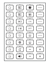 EELECTRON 9025ISD-1 9025 KNX CAPACITIVE BUTTON, WHITE ICON SET - D - 32 ICONS