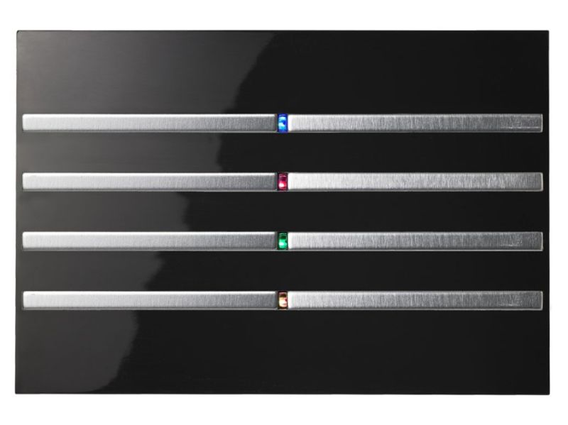 BLUMOTIX BX-F-RKB-SILVER QUBIK SENSITIVE Keyboard Cover ABS 120X80 8 Buttons Black