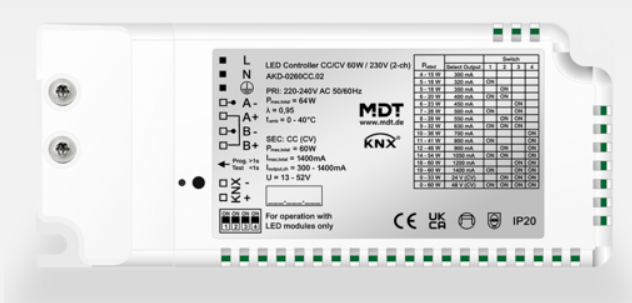 MDT AKD-0260CC.02 Recessed CC/CV LED controller