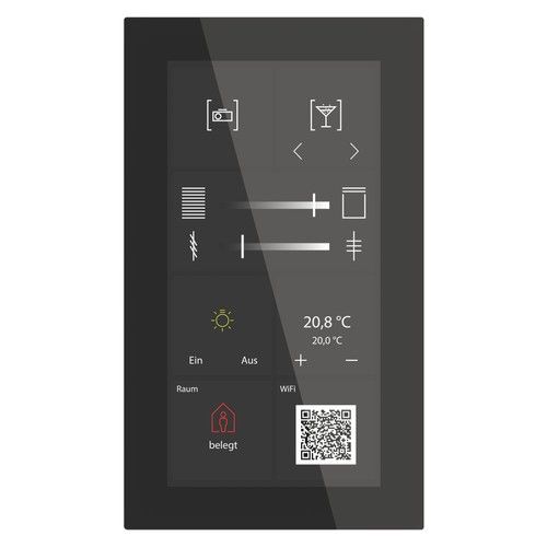 MDT BE-GTSP6TS.01S P.secure 6-inch Smart KNX keyboard, glass, black