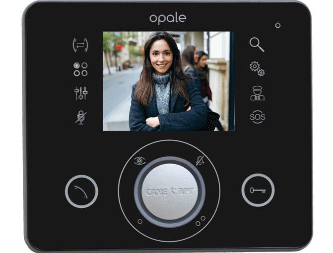 CAME 62100280 OPALE BLACK-SPEAKERPHONE HANDS-FREE VIDEO INTERCOM